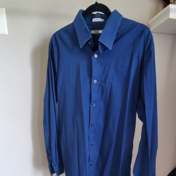 Express Other - Express 1MX FITTED Royal Blue button down Shirt